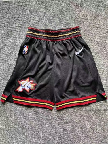 NBA Philadelphia 76ers throwback shorts Noir